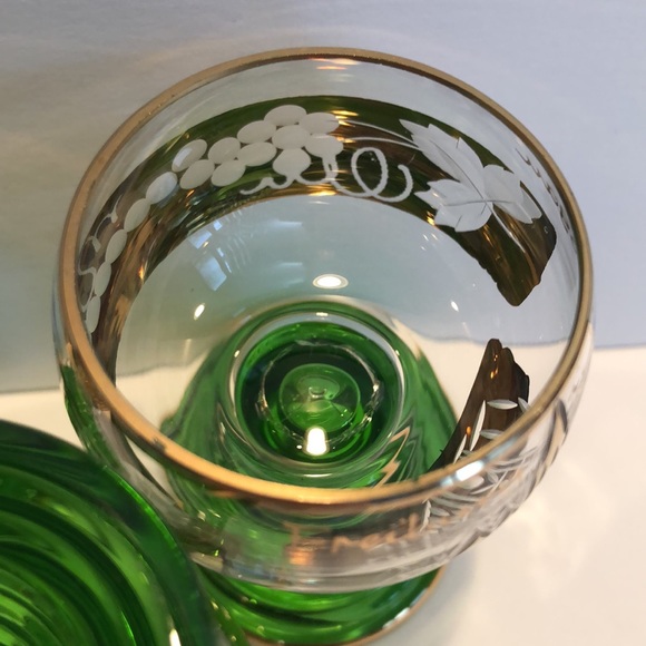 Set Of Three Freiburg im Breisgau Germany Souvenir Cordial Glasses Etched - Picture 8 of 12